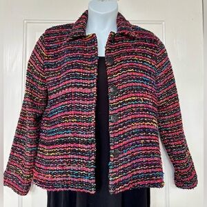 Coldwater Creek Tweed Multicolored Jacket